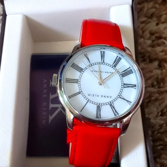 Anne Klein Watch Red Band - Picture 1 of 4